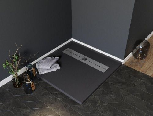 Душевой поддон Aquanet Delight 00258896 90х90 искусственный камень черный без каркаса