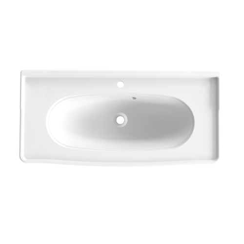 Раковина из литьевого мрамора Paola Paola Avrora 1000 103х50 полувстраиваемая цвет белый глянцевый