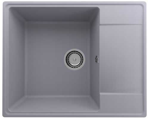 Кухонная мойка Ulgran Quartz Prima 605-05 61х49 цвет серый поверхность матовая