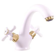 Смеситель RavSlezak MORAVA RETRO MK128.5BZ на раковину белый