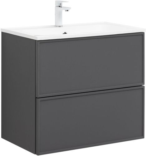 Тумба под раковину Aquanet Арт 00329064 73х45х63 напольная/подвесная цвет серый