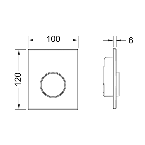 Панель смыва механическая Tece TECEloop 9242626 цвет хром - фото 2