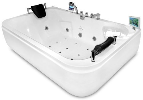 Ванна акриловая гидромассажная Gemy G9085 O L 180х116 пристенная прямоугольная с каркасом