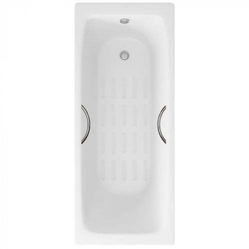Ванна чугунная Delice Biove DLR220509R-AS 170х75 пристенная прямоугольная без ножек с ручками