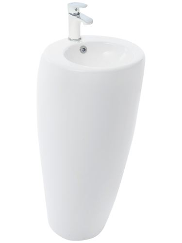 Раковина из санфаянса WeltWasser WW SK 38 см 10000005489 напольная цвет белый глянцевый 1 отверстие под смеситель