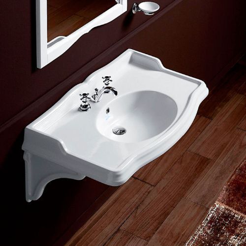 Раковина керамическая Simas ARCADE 105 см AR874bi*3 подвесная цвет белый 3 отверстия под смеситель