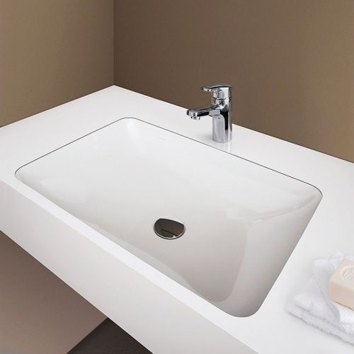 Раковина керамическая Laufen Pro 60 см 8.1196.5.000.109.1 встраиваемая цвет белый без отверстий под смеситель