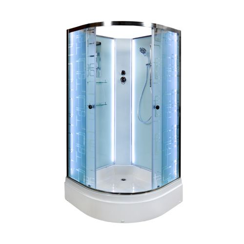 Душевая кабина AvaCan EM2780NLED 80х80 четверть круга без крыши ориентация универсальная