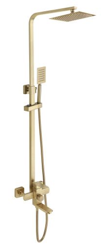 Душевая стойка Fmark FS8145C настенная цвет золото матовое