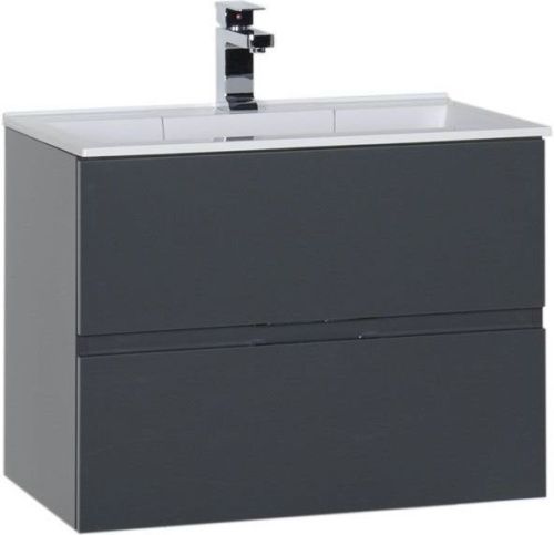 Тумба с раковиной Aquanet Алвита 00213093 70х45х53 подвесная цвет серый