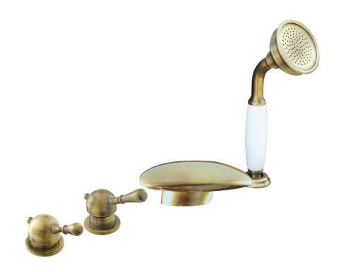 Смеситель RavSlezak LABE L470.5PSM на борт ванны бронза