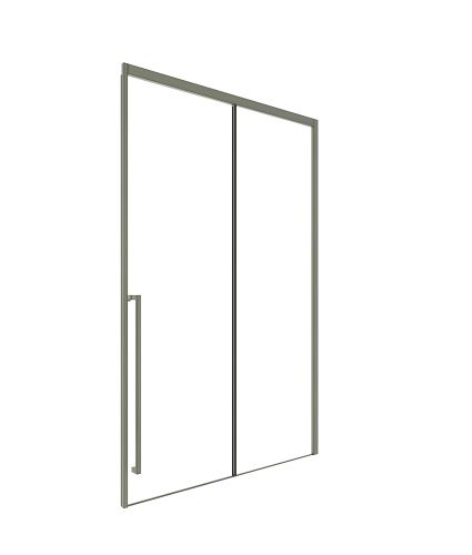 Душевая дверь Timo T51L 150х200 стекло прозрачное профиль никель