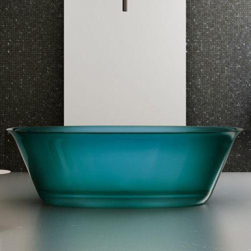 Ванна полиэфирная смола Abber Kristall AT9707Aquamarin 170х75 отдельностоящая овальная