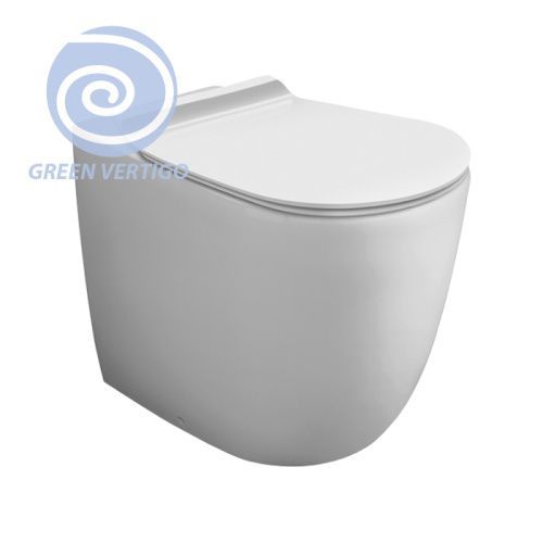 Чаша унитаза напольная Simas Vignoni VI01VERTbi цвет белый без сиденья безободковая смыв торнадо