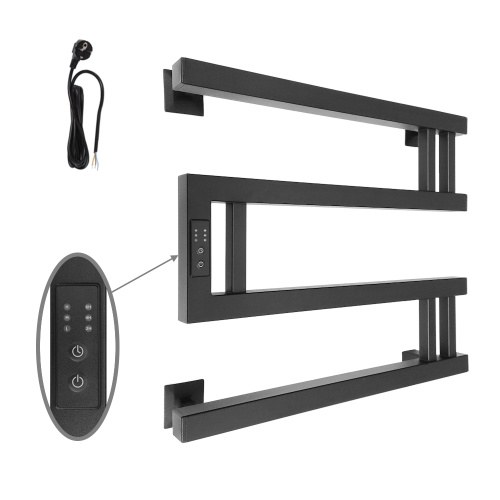 Полотенцесушитель Altasan МонакоПроф МонакоПроф4050ЧМ подвесной 50х43 электрический черный муар