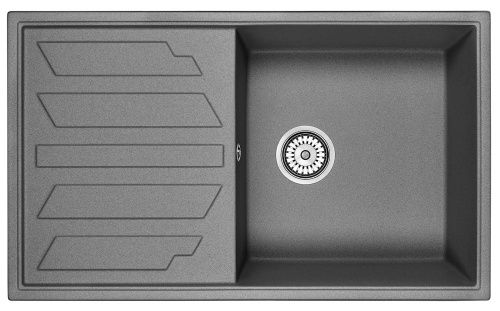 Кухонная мойка Granula 8601, ГРАФИТ 86х50 цвет графит поверхность матовая