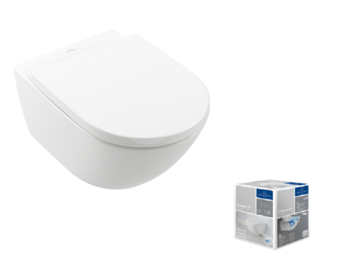 Унитаз подвесной Villeroy Boch Subway 3.0 4670TS01 белый с сиденьем микролифт душевой смыв