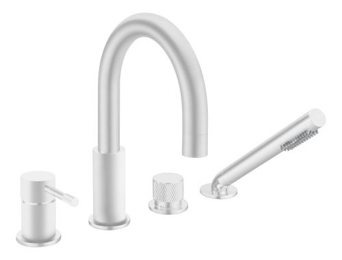 Смеситель Boheme Uno 460-MW на борт ванны белый