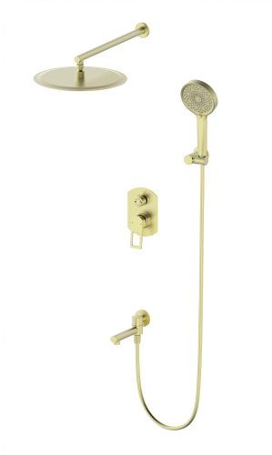 Душевая система Wonzon & Woghand Frame WW-88939010-BG встраиваемая в стену цвет золото