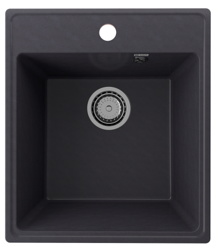 Кухонная мойка Ulgran Quartz Forte 425-08 43х49 цвет черный