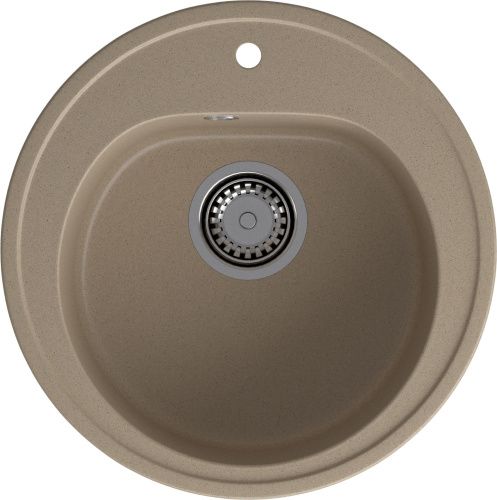Кухонная мойка Granfest Rondo R-510 песочный 51х51 цвет бежевый поверхность матовая