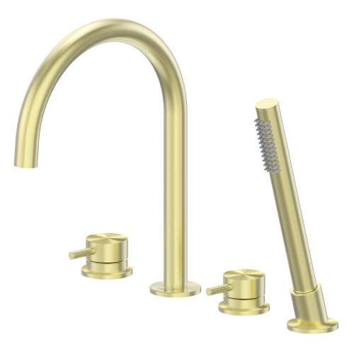 Смеситель Abber Wasser Kreis 316 AF8113BG на борт ванны брашированное золото