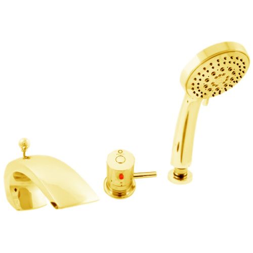 Смеситель RavSlezak DT272.5SZ на борт ванны золото