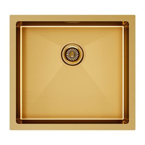 Кухонная мойка Paulmark GERBERG 48 UNI PM254844-BG 43х39 цвет брашированное золото поверхность матовая