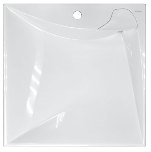 Раковина из литьевого мрамора Azario Gratsiy CS00078505 60х60 подвесная цвет белый 1 отверстие под смеситель