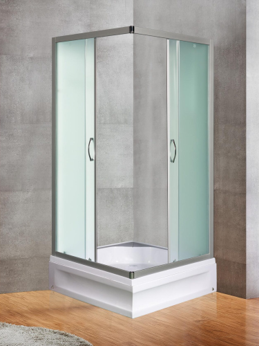 Душевой уголок River MORAVA XL 10000003389 80х80 стекло матовое профиль хром матовый без поддона
