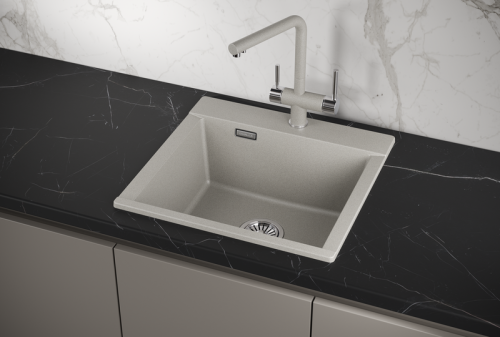Кухонная мойка Granula 5201, БАЗАЛЬТ 52х50 цвет серый поверхность матовая
