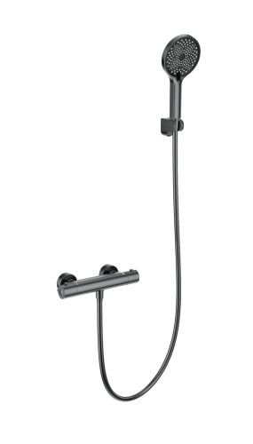 Смеситель для душа Wonzon & Woghand Inn WW-B2012-A-BGG настенный графит с термостатом