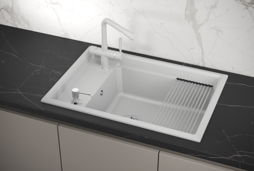 Кухонная мойка Granula Kitchen Space 7305, АРКТИК 73х51 цвет арктик поверхность матовая