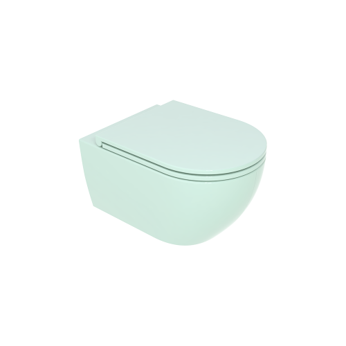 Чаша унитаза подвесная GSG Ceramic Design Like LKWCSO024 цвет бирюзовый без сиденья безободковая каскадный смыв