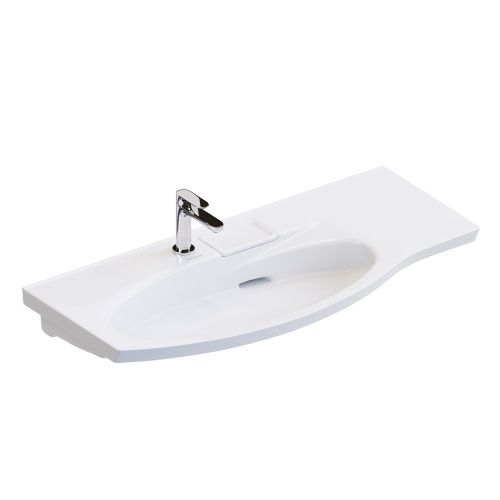 Раковина керамическая Kerama Marazzi RIVA RV.wb.100Lh 101х48 подвесная цвет белый 1 отверстие под смеситель