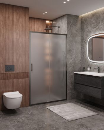 Душевая дверь Cezares MOLVENO MOLVENO-BF-1-120-P-GM 120х195 стекло рифленое профиль оружейная сталь