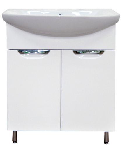 Тумба с раковиной Loranto Стиль CS00067858 70х32х85 напольная цвет белый глянцевый