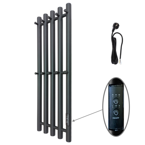 Полотенцесушитель Маргроид Inaro Inaro-8024-1049-9005R 27х80 электрический черный матовый