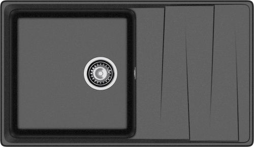 Кухонная мойка Granfest Level LV-860L черный 86х50 цвет черный поверхность матовая