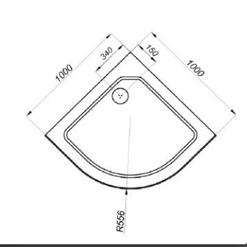 Душевой уголок Тритон Ультра Щ0000061796 100х100 стекло прозрачное профиль белый с поддоном - фото 3