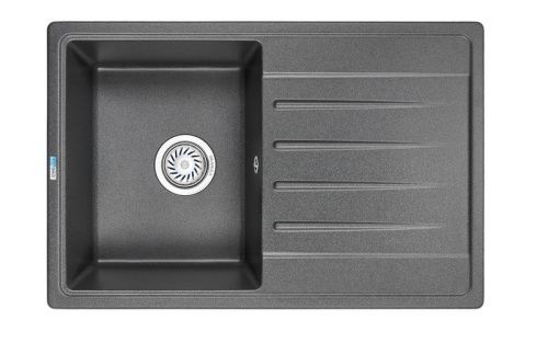Кухонная мойка Granula 7602, ГРАФИТ 76х50 цвет графит поверхность матовая