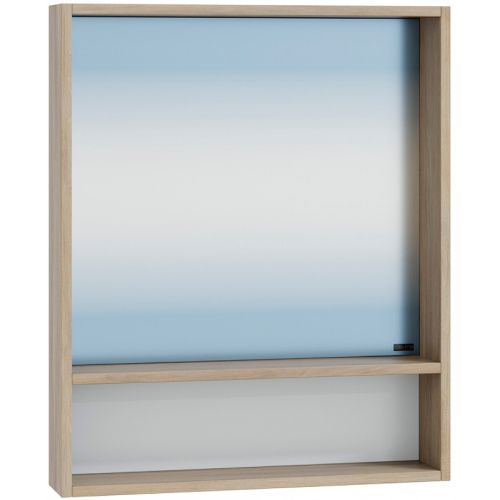 Зеркало в ванную СанТа Прима 700346 60х68 цвет дуб светлый