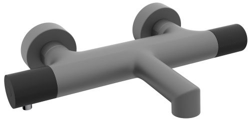 Смеситель для ванны AltroBagno Intento AltroBagnoIntento0216GrNe настенный серый/черный