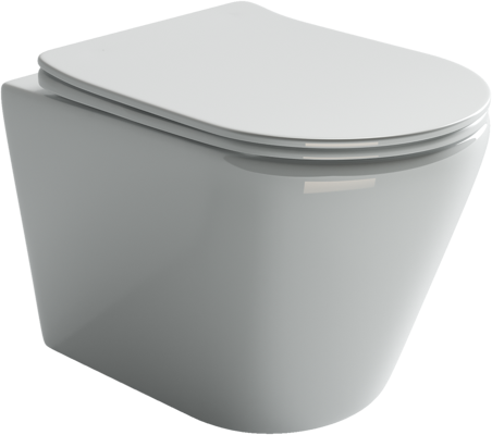 Унитаз подвесной Ceramica Nova HIGHLIGHT CN1804 белый с сиденьем микролифт безободковый душевой смыв - фото 2