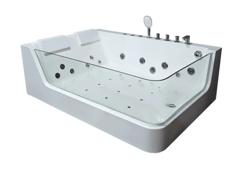 Ванна акриловая гидромассажная Frank 2017593231 170х120 угловая асимметричная с каркасом