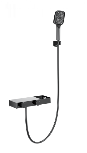 Смеситель для ванны Wonzon & Woghand WW-B2551-BGG настенный графит с термостатом