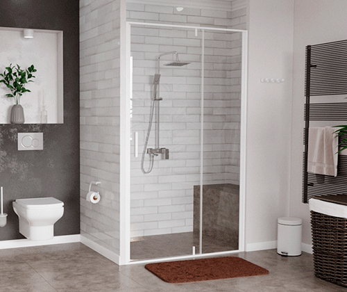 Душевая дверь Wasserkraft Neime 19P 19P05 120х200 стекло прозрачное профиль белый - фото 4