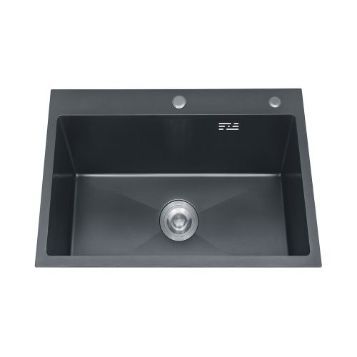 Кухонная мойка Azario Sabrina AZB5050S 50х50 цвет оружейная сталь