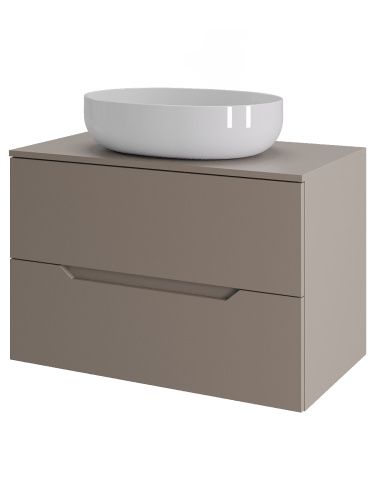 Тумба с раковиной Orange Line Li-70TuLMDF+B05-520W 70х46х71 подвесная цвет латте матовый