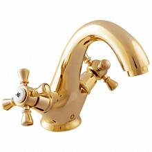 Смеситель RavSlezak MORAVA RETRO MK329.5KZ на раковину золото
